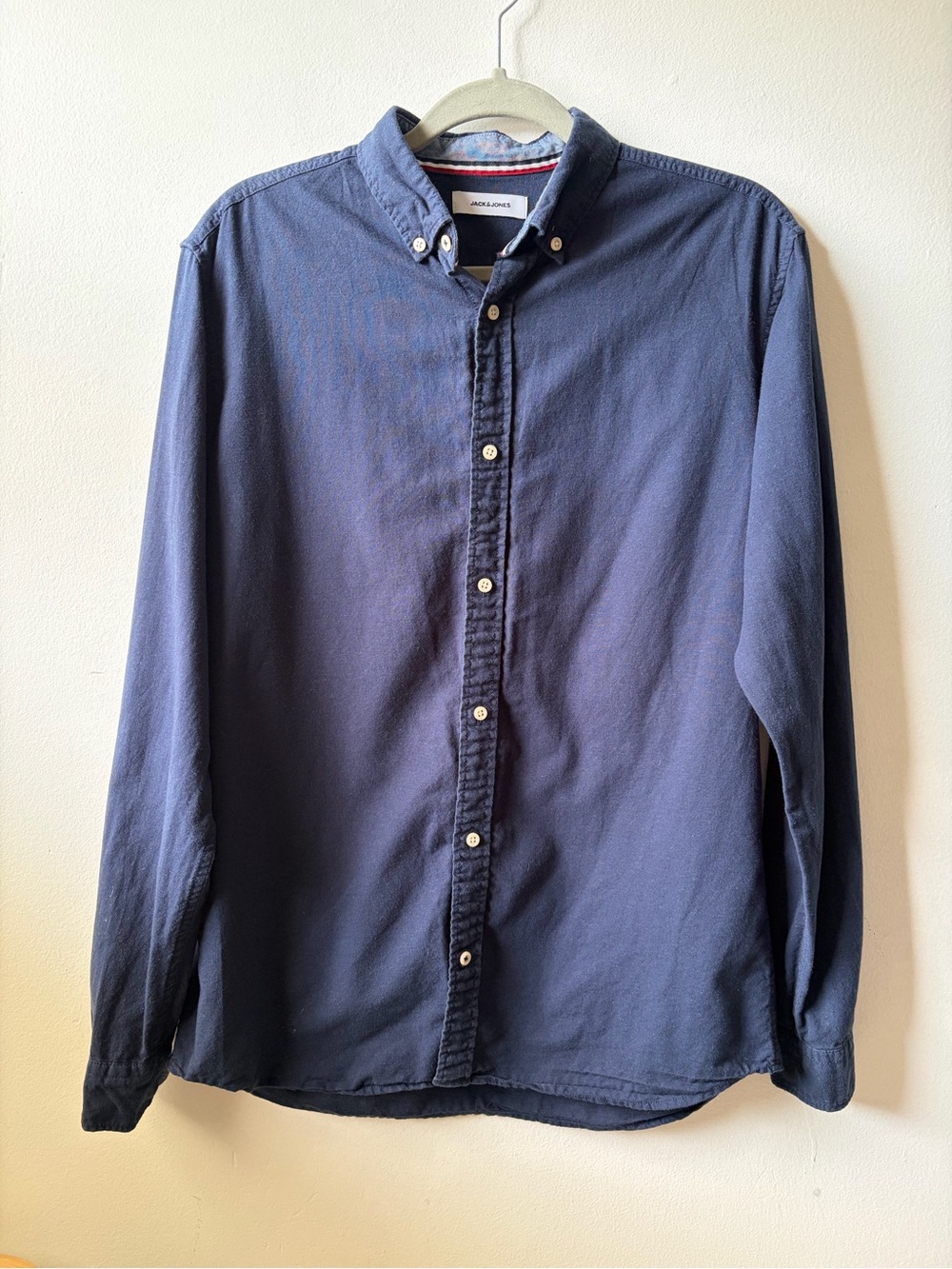 Jack & Jones Dark Navy Long-Sleeve Button-Down Shirt